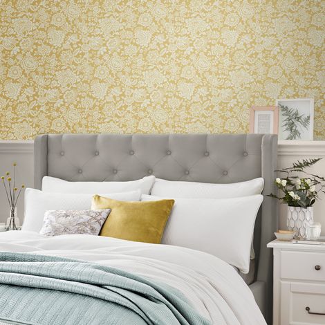Papier peint intissé Laura Ashley Trailing Laurissa Pale Ochre 1005 x 52cm Jaune ocré