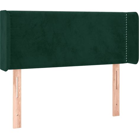 Maison Exclusive - Testiera ad Orecchio Verde Scuro 103x16x78/88 cm in Velluto