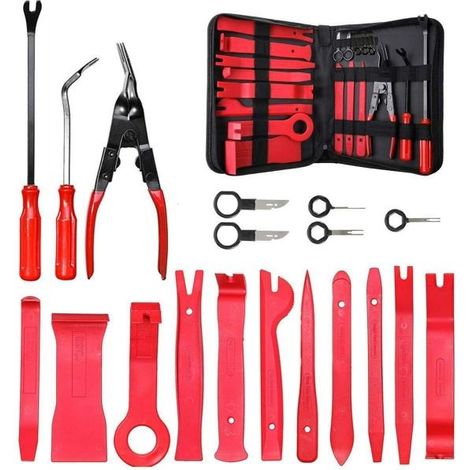 Set 19 pz smontaggio rimozione pannelli portiere clip auto stereo cruscotto 19pz