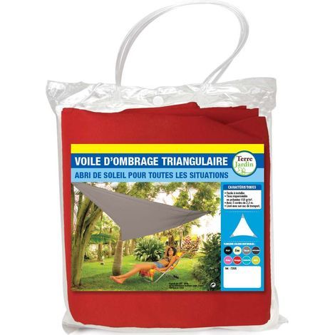 Terre Jardin – Tenda parasole triangolare da 5 metri – Poliestere impermeabile – Protezione UV – Fissaggi e corde rinforzati inclusi (1/5)
