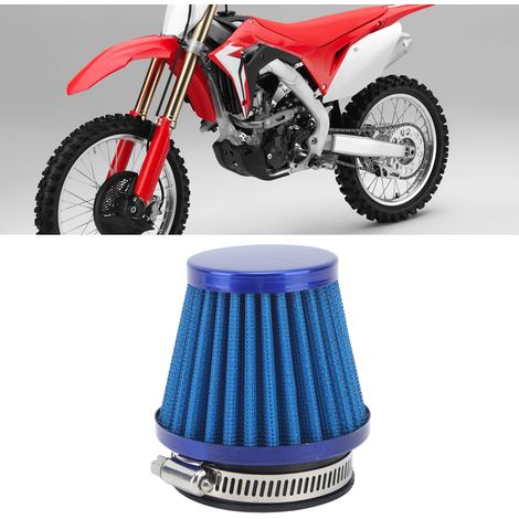 Nouveau filtre à air universel de grand diamètre (50 mm) pour motos tout-terrain, quads, mini-motos, noir/bleu. (1/5)