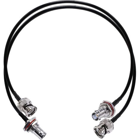 RG58 BNC-Stecker auf BNC-Buchse Patchkabel, 50 cm (20 Zoll) CB-Funk-Koaxialkabel, WLAN-Antennenverlängerungskabel für Sicherheitssysteme, 2er-Pack (1/5)