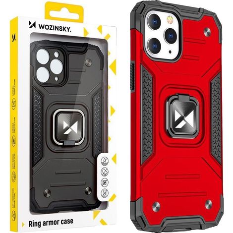 Anello di supporto magnetico Wozinsky Ring Armor per iPhone 14 Pro Max, colore rosso. (1/5)