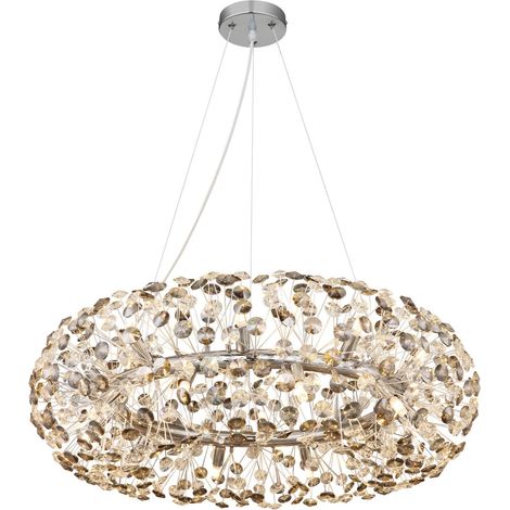 Globo - lámpara colgante - KATRINA - cromo - vidrio - Ø 80cm - G9