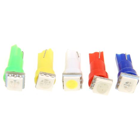 30 pièces voiture Auto T5 5050 SMD lumière LED ampoules tableau de bord lampe 12 V 5 type couleur (1/5)