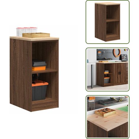 Armoire de rangement de garage chêne marron 40x51x85cm bois pin - Armoire De Rangement De Garage - Armoires De Rangement De Garage - Armoire - Armoire De Garage