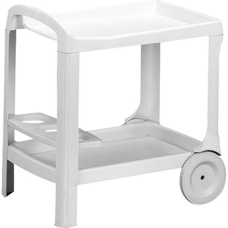MAURY'S CARRELLO IN RESINA PORTA VIVANDE BOTTIGLIE ASTRO BIANCO 53 X 74 X 73 CM (1/10)