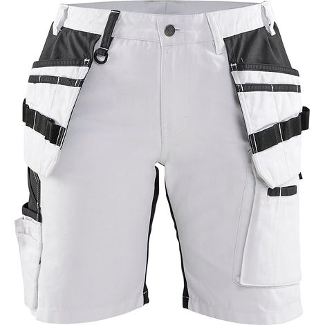 Short de travail peintre avec stretch femme 7171 - Blanc/Noir L - FR(44) - SE(C42) - Standards