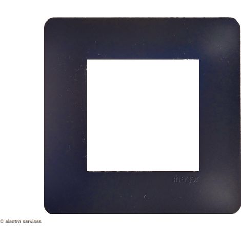Plaque 1 poste Hager Essensya – Finition anthracite – Résistante aux chocs IK04 – Installation simple et rapide – Indice de protection IP20