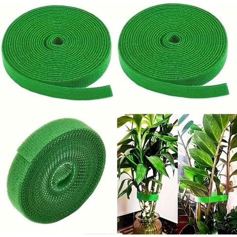 15 m (3 x 5 m) selbstklebendes Klettband zum Binden von Gartenpflanzen – Grün (1/5)