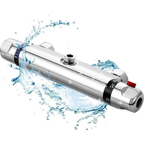 Robinet Thermostatique Baignoire en Laiton, Protection Sécurité Anti-Brûlure (1/5)