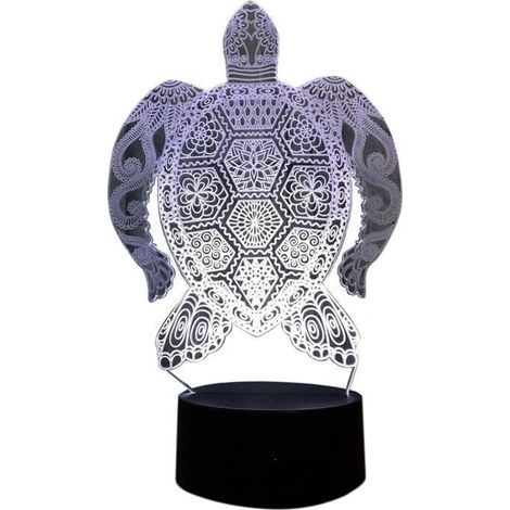Lampe d’hologramme 3D lumière de nuit de tortue lampe d’illusion d’optique lumières (1/3)