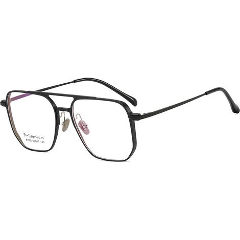 1 paire lunettes anti-lumière bleue, monture large rétro, aluminium et magnésium, pour usage informatique et jeux vidéo (1/5)