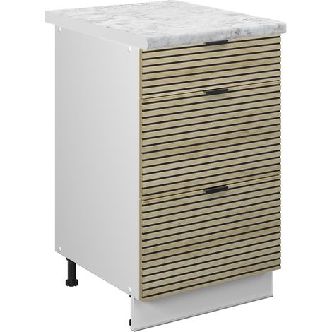 Muebles de cocina Fame-Line, Panel de roble, 50 cm , ET Mármol, Vicco
