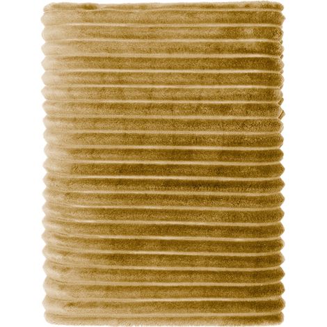 Plaid polaire cocooning 150x200 golden kaki