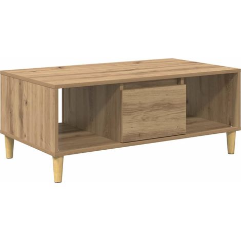 Maison Exclusive - Tavolino da salotto Rovere artigianale 90 x 50 x 26.5 cm