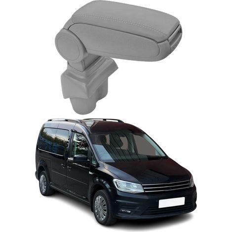 OMAC Armlehne für VW Caddy 2003-2020 - Snap-On - ABS + Kunstleder - Keine Bohrung oder Installation - Einfache Montage Gray (1/5)