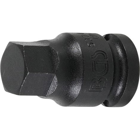 BGS Kraft-Bit-Einsatz Antrieb Innenvierkant 12,5 mm (1/2") Innensechskant 17 mm - 5334-H17