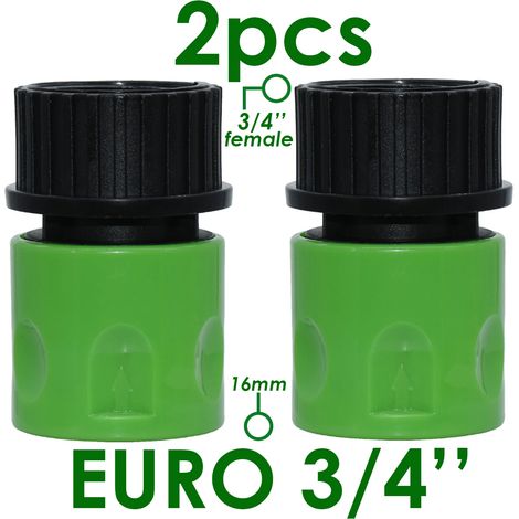 (KSL01-182-EURO-F-3/4'') Raccord rapide EURO USA 3/4'' mâle mâle pour tuyau d'arrosage, système d'irrigation goutte à goutte (1/5)