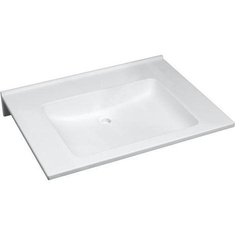 GE Publica WT, design carré 70x55cm, sans poignée, sans huile, blanc (1/3)
