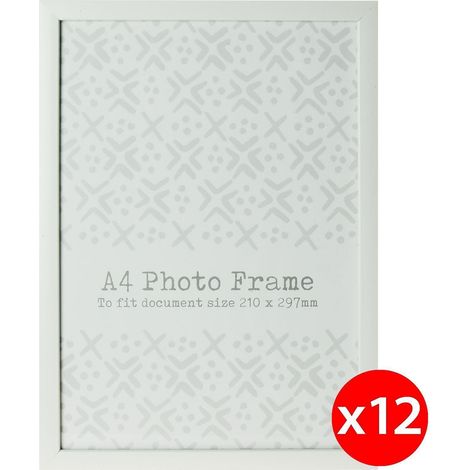 2x A4 Photo Picture Certificate Portrait Landscape Standing Image Frame White