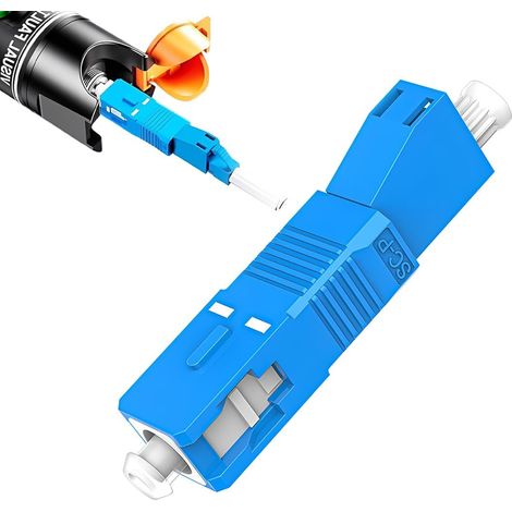 Connecteur Rapide Fibre Optique, Sc/Apc Femelle Vers Lc/Apc Mâle, Coupleur Pour Fibres Optiques, Noyau En Céramique, Pour Câbles Optiques Et Panneaux De Brassage (1/5)