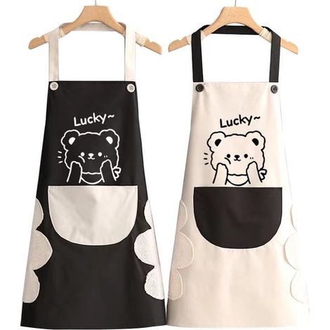 Set di 2 grembiuli da cucina, grembiuli da barbecue, impermeabili e oleorepellenti, neri e grigi, ampie tasche, chiusura regolabile, unisex (1/5)