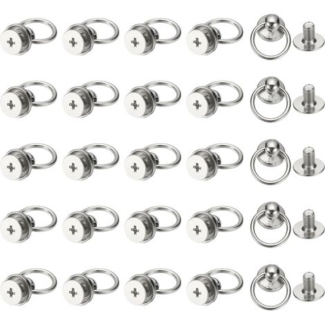 25 Pcs 10x6mm Rivet à Tête Ronde pour Travail Gunmetal (1/5)