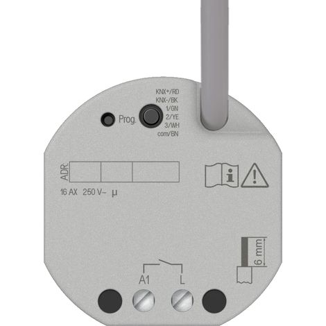 Jung KNX Actuador de conmutación 1 vez, UP, Secure 23001 1S U