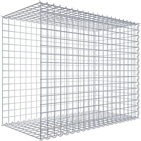 Gabiondeco - Gabion - Element de prolongation en longueur 100 cm x 80 cm x 50 cm (L x H x P). maille 5 x 5 cm. Spirale. Avert.: il manque une grille - Made in Germany (1/5)