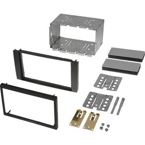 Kit Facade Autoradio FA153F compatible avec Ford Fiesta Focus C-Max S-Max Kuga Mondeo Galaxy - Anthracite - 2DIN