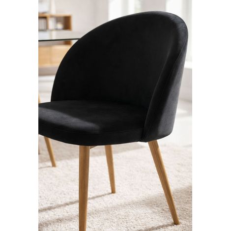 Packs Sillas Comedor - Pack 4 Sillas Vint Terciopelo - Negro (1/5)