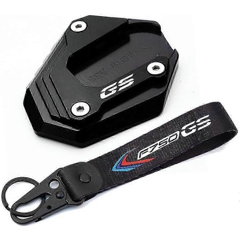 Porte-clés moto BMW F850GS F750GS F 750 850 GS Adventure 2018 2019-2022 - Béquille latérale rehaussée CNC - Couleur : Noir - F750GS (1/4)