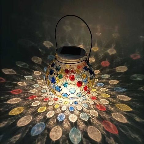 Lampe Solaire Extérieure Boule En Verre Changeante De Couleur - 7,9 x 7,5 x 7,5 Pouces - IP44 - Pour Jardin Terrasse Patio - Lot De 1 (1/5)