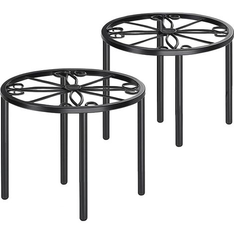 Ensemble de 2 supports pour plantes 20 cm / 7,8'' en métal - Support pour fleurs - Étagère pour plantes - Support pour pots de fleurs pour salon, chambre, balcon et jardin (1/4)