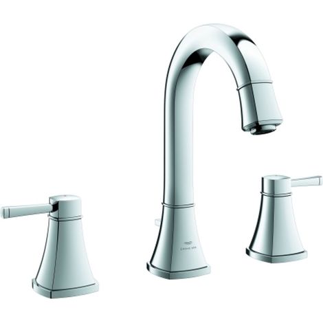 GROHE Batteria a 3 fori per lavabo Grandera 20619 bocca alta cromo, 20619000