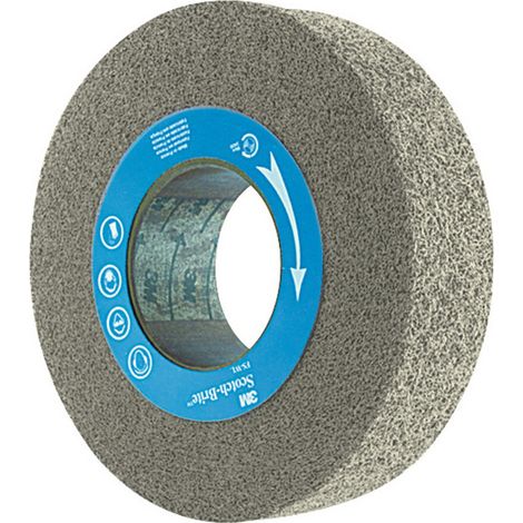 3M Scotch-Brite Kompakt-Finishscheibe (SiC), FS-WL, Scheiben-⌀xBreitexBohrungs-⌀ 152X25X25 mm (1/3)