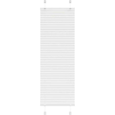 4015471 Store plissé blanc 40x100 cm largeur du tissu 39,4 cm polyester (1/5)