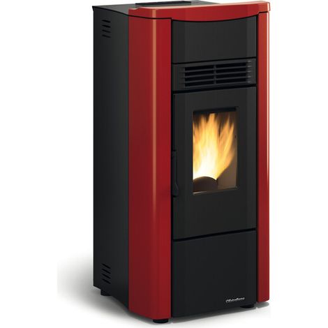 Stufa pellet ventilatailata 7KW Giusy 5,0 bordeaux