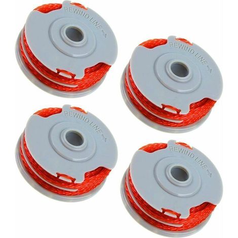 Paquete de 4 carretes de hilo para desbrozadora Flymo FLY021 - 1,5 mm - 11 m - Nylon - Compatible con desbrozadoras Flymo - Reemplaza FLY021/513937190-Crezuo-Crezuo