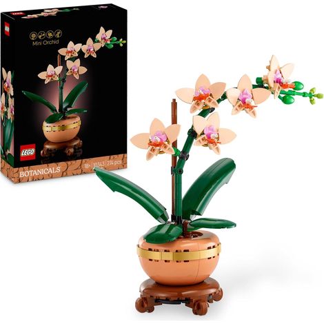 Mini-orchidée de la collection botanique — Fleur artificielle pour adultes — Modèle de plante avec pot effet terre cuite — Décoration d'intérieur — Idée cadeau pour les amoureux de la nature (1/5)