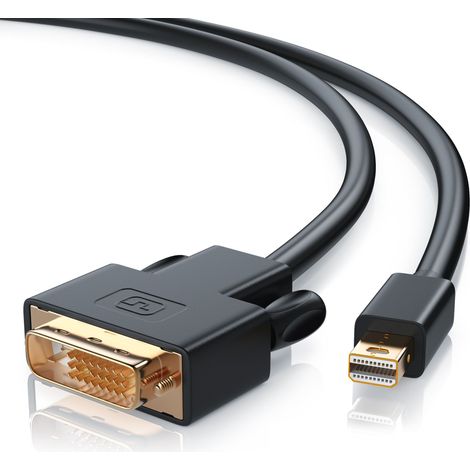 CSL Mini DisplayPort zu DVI Video-Kabel, miniDP Monitor Adapter Kabel, für Apple, PC's & Notebooks - 1m (1/5)