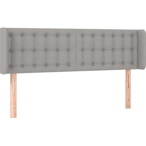 Maison Exclusive - Cabecero de tela gris claro 147x16x78/88 cm (1/5)