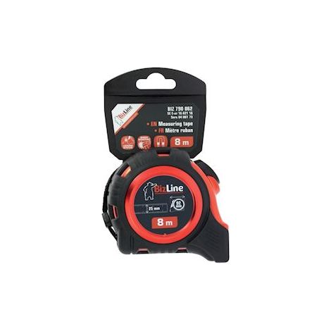mètre ruban autobloquant - 8 mètres - boîtier abs - bizline 790062