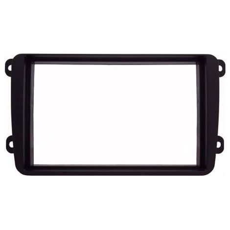 Facade d'autoradio 2DIN - Systafex - Universel - Noir - Pour VW Polo, Golf, Caddy, T5