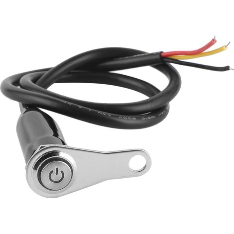 12V Interrupteur de guidon moto en acier inoxydable, support de modification LED, bouton-poussoir de commande avec 1 bouton (1/5)