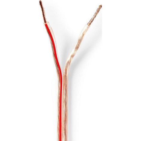 Cable de altavoz 2x 150 mm cobre 1000 m redondo pvc transparente bobina