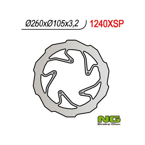 Disco freno a onda BMW G 450X 2008-2011 Anteriore 260mm 5 fori