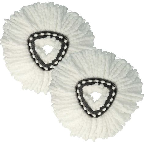 vhbw 2x testina pulente sostituisce Vileda 152623 per mocio, lavapavimenti - microfibra, bianco
