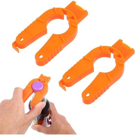 Allecto Plus 3 in 1 Flaschenöffner für Senioren mit Schraubverschluss 2er Set Einfache Bedienung Multifunktional Für schwache Hände Flaschenöffne (1/5)